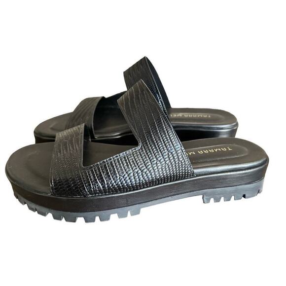 Tamara Mellon Roam Sandal in Lizard Print Black Size 36.5/ 6.5 US - Picture 4 of 10